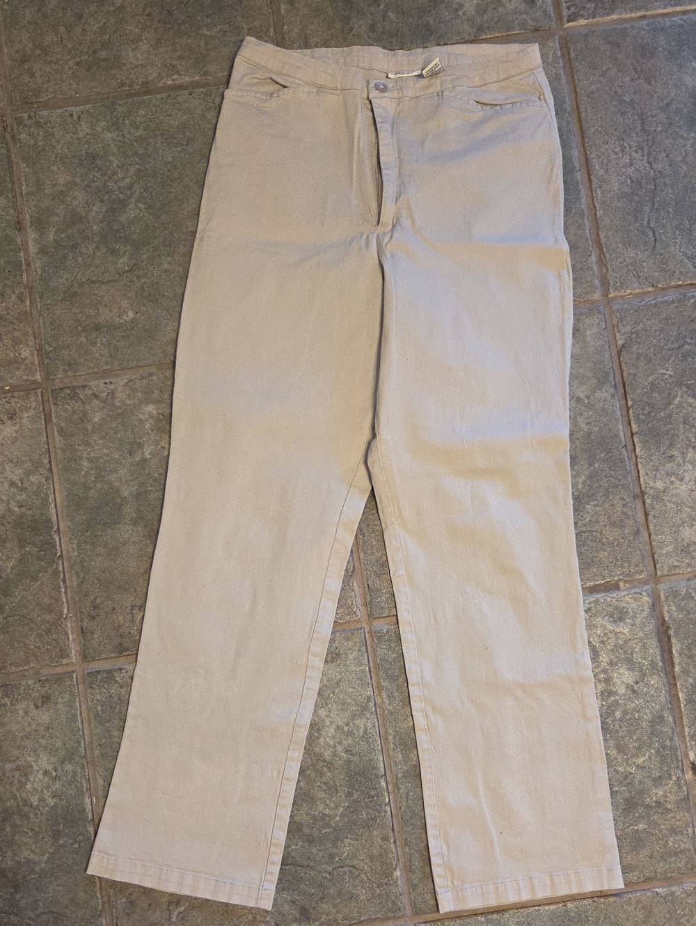 Cherokee Women's Khaki Straight-Leg Chinos